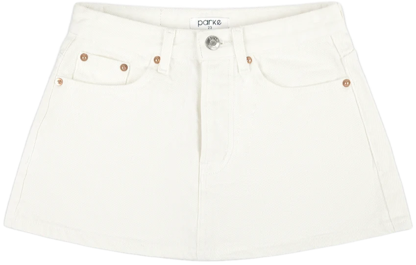 Finished Denim Mini Skirt - Image 11