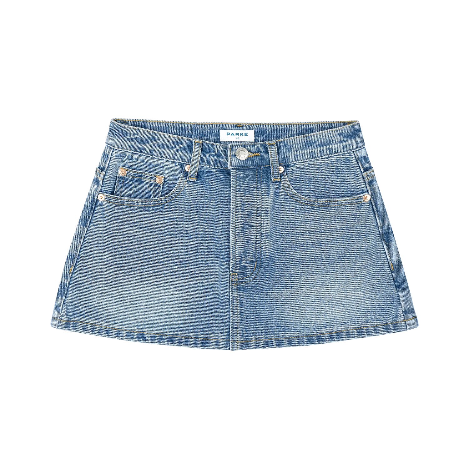Finished Denim Mini Skirt - Image 17