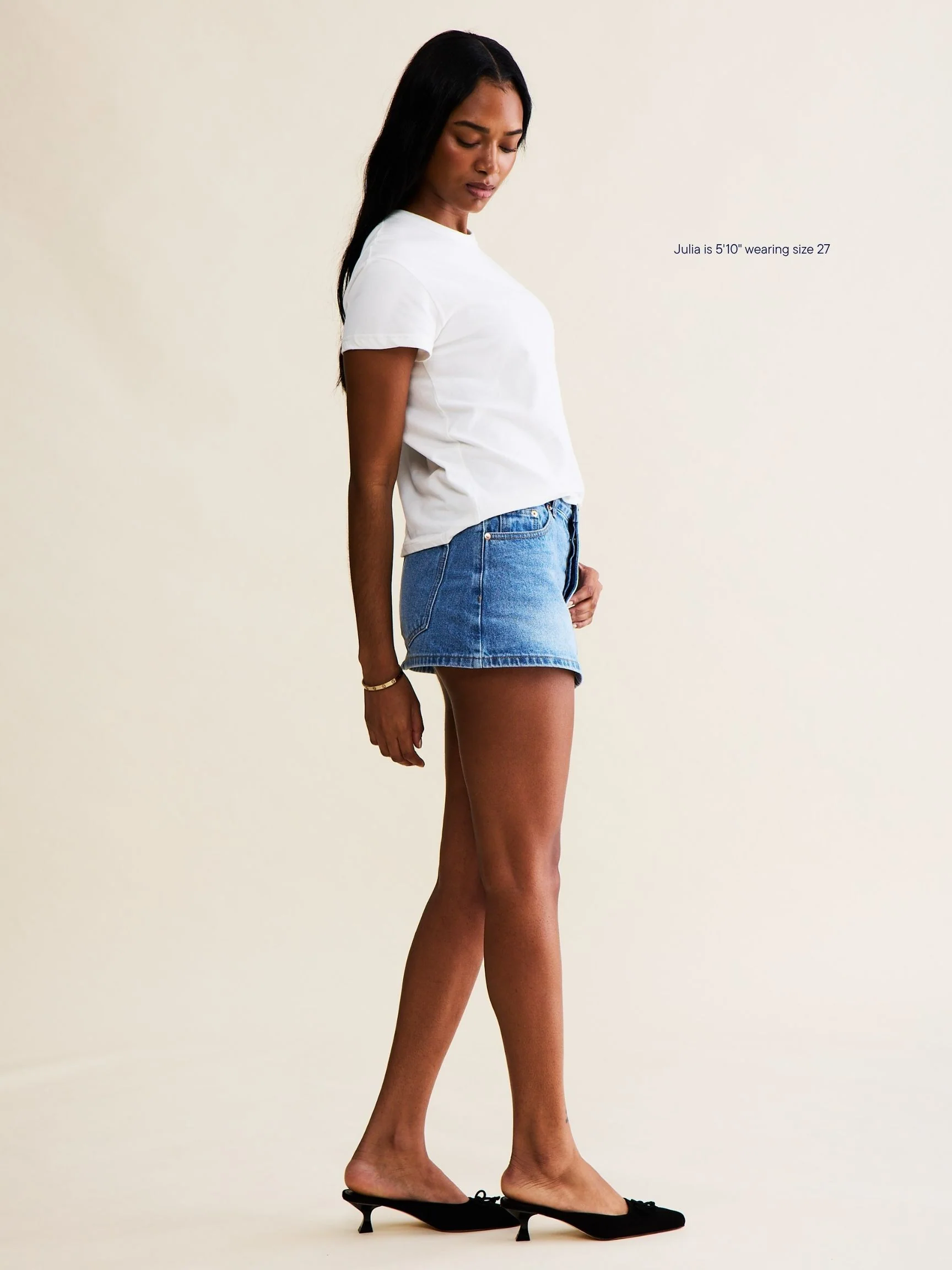 Finished Denim Mini Skirt - Image 19