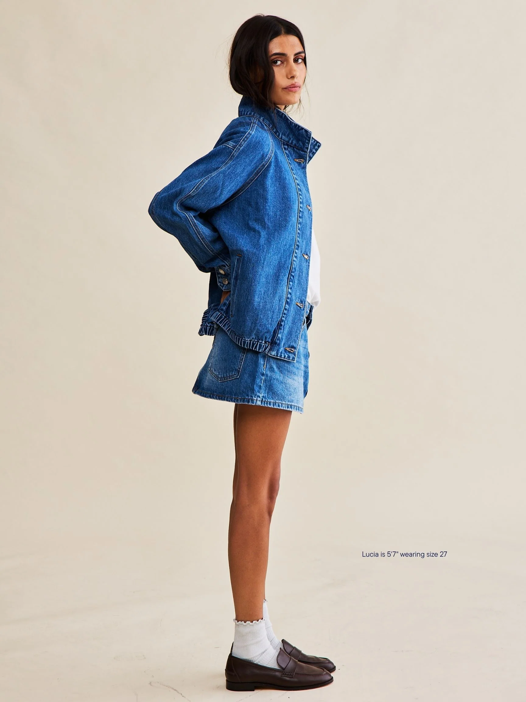 Finished Denim Mini Skirt - Image 7