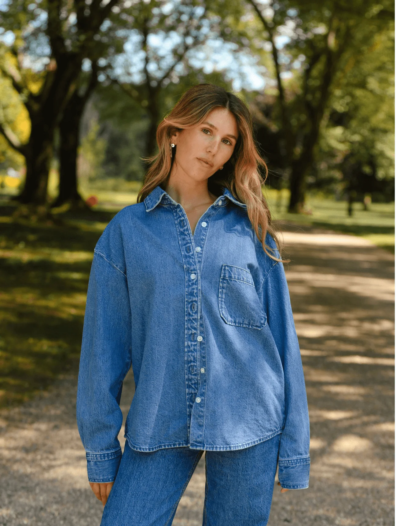 Long Sleeve Denim Shirt - Image 4
