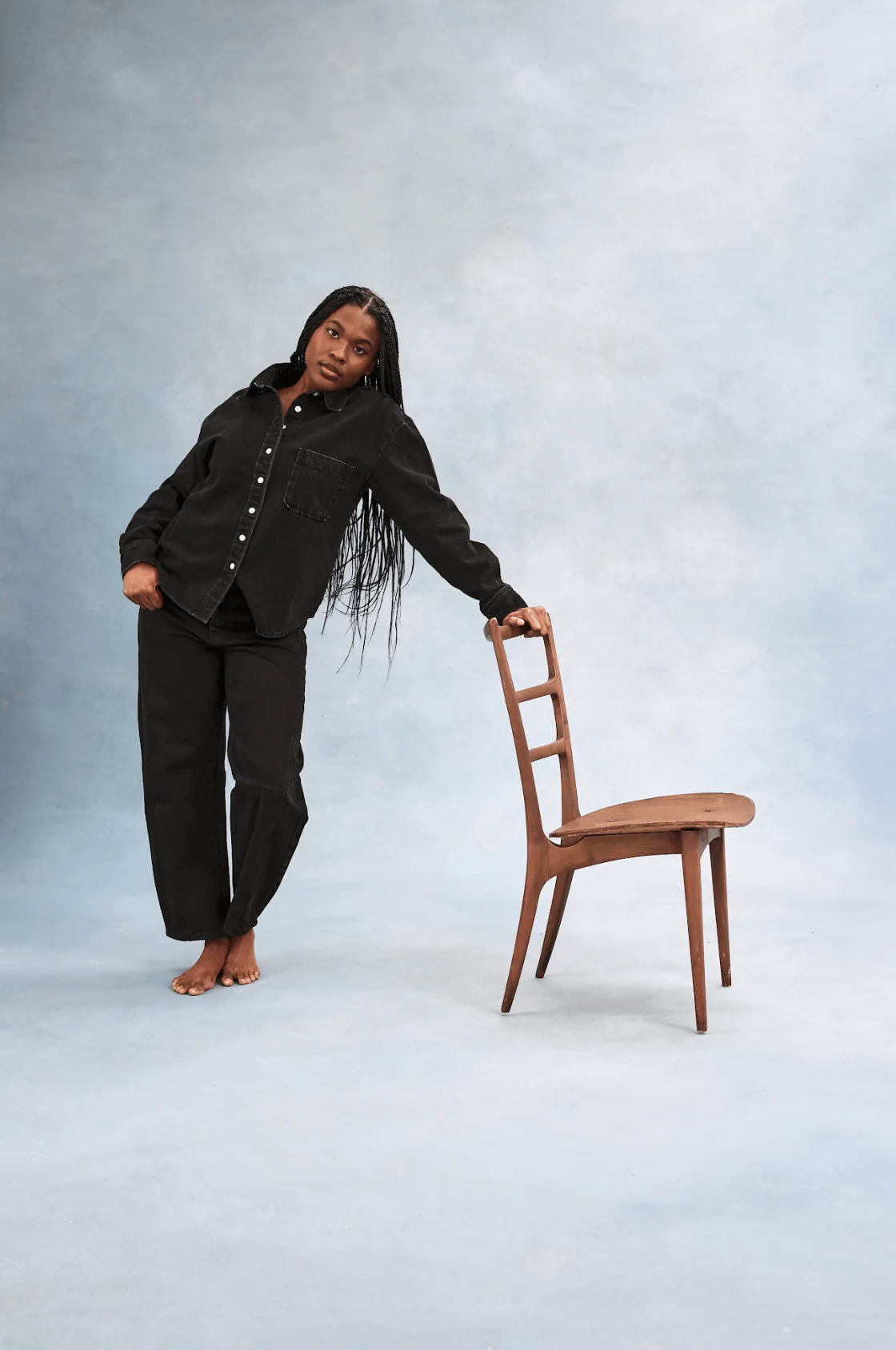 Long Sleeve Denim Shirt - Image 9